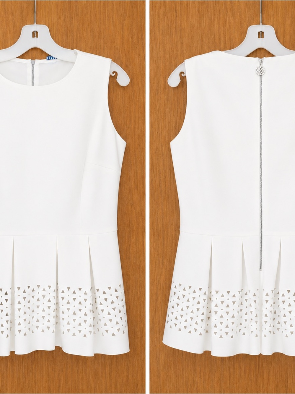 ANTONIO MELANI White  Peplum top - Picture 2 of 4